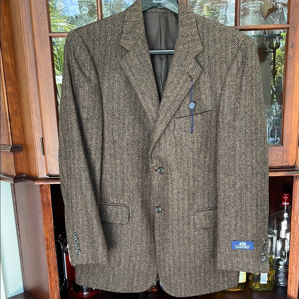 Stafford Brown Sport Coat Classic Tweed Blazer